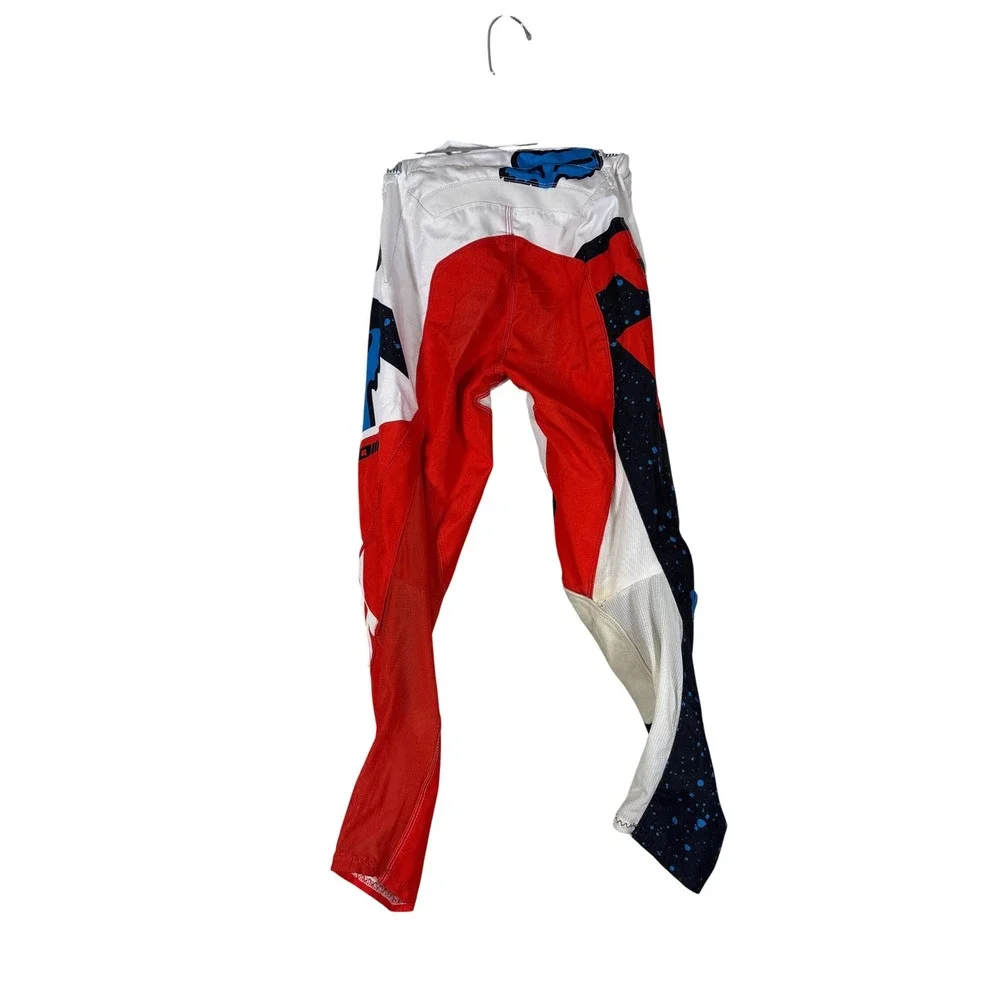 Fox Racing 180 Motocross Pants Red White Blue Star Splatter 17268 Youth 10-26